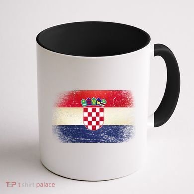 Vintage Croatia Flag Coffee Mug back