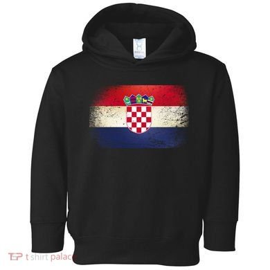 Vintage Croatia Flag Toddler Hoodie