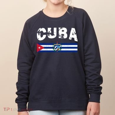 Vintage Cuba Emblem Cuban Flag Women's Sweatshirt