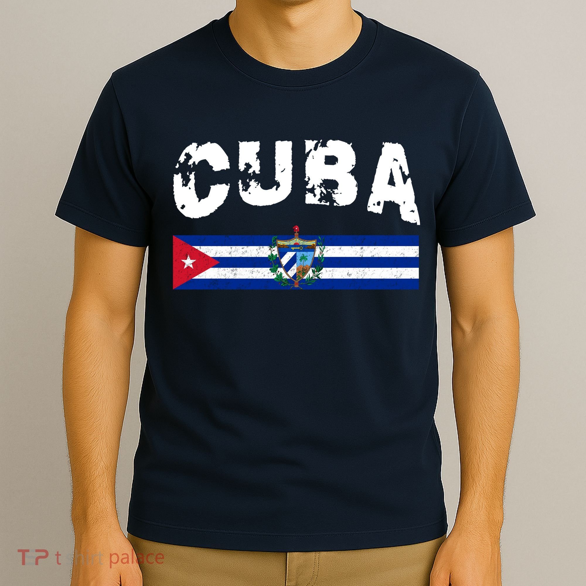 Vintage Cuba Emblem Cuban Flag T-Shirt