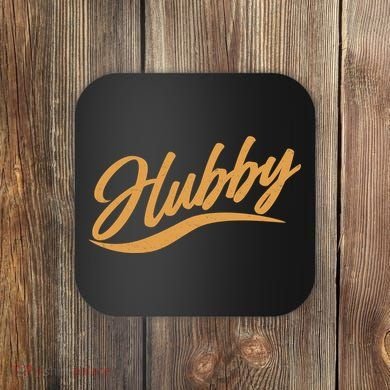 Vintage Cute Hubby Married Life Coaster