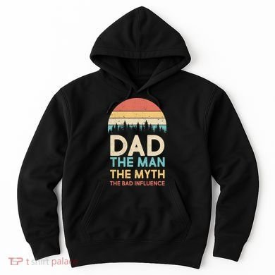 Vintage Dad Man Myth The Bad Influence Hoodie