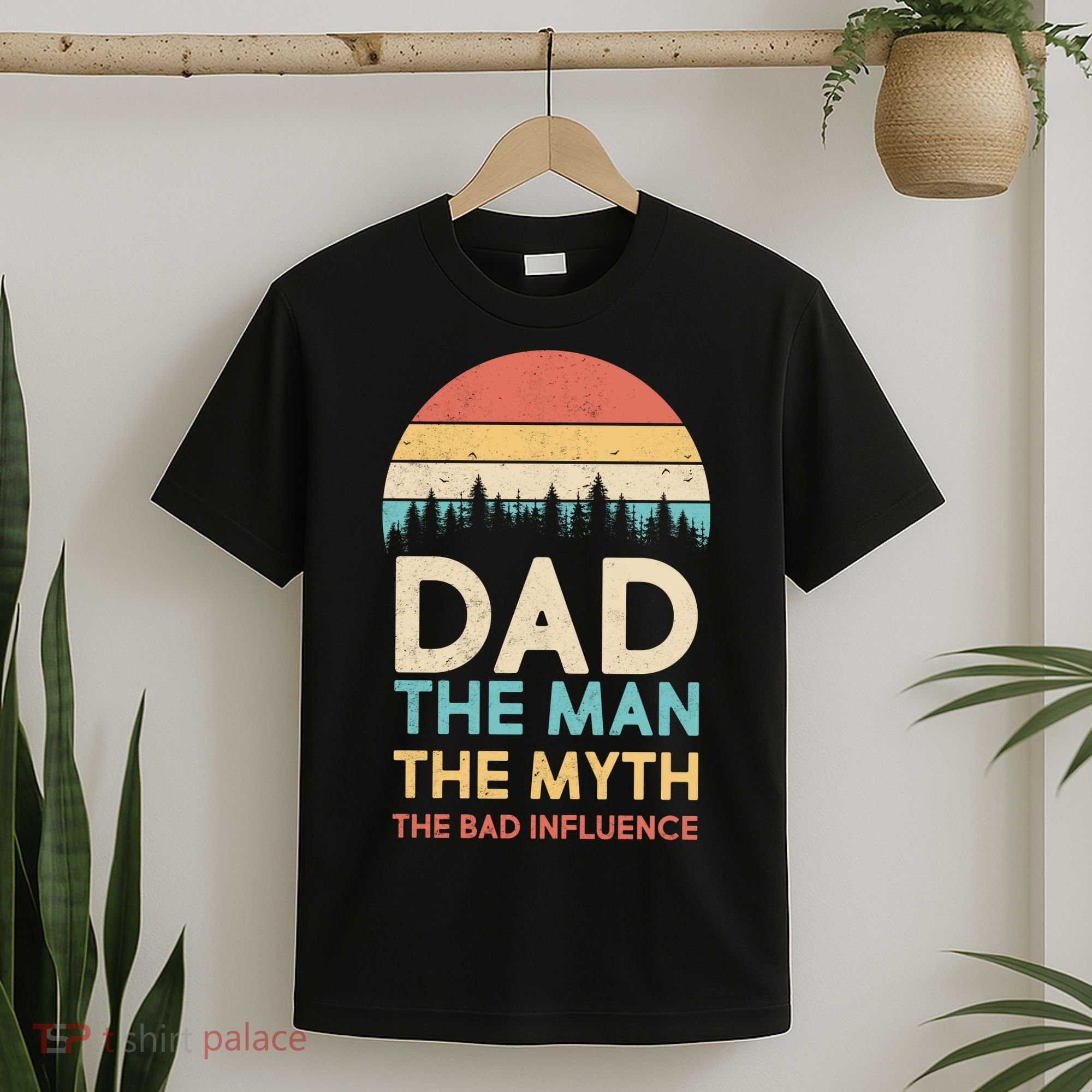 Vintage Dad Man Myth The Bad Influence T-Shirt