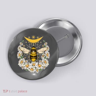 Vintage Daisy Honey Moon Bee Button