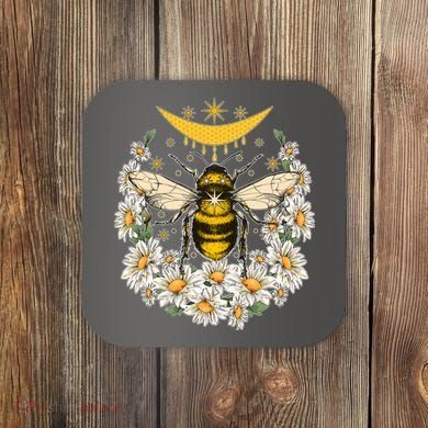 Vintage Daisy Honey Moon Bee Coaster