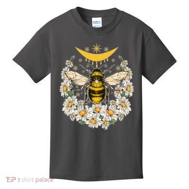Vintage Daisy Honey Moon Bee Kids T-Shirt