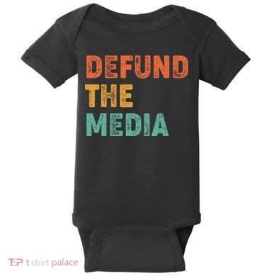 Vintage Defund The Media Baby Bodysuit