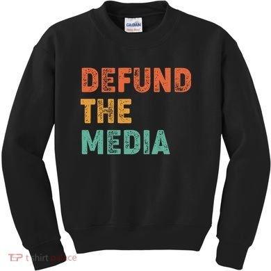 Vintage Defund The Media Kids Sweatshirt