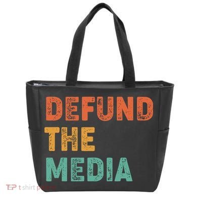 Vintage Defund The Media Tote Bag