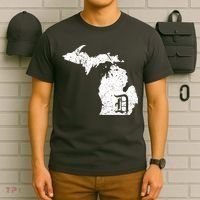 Vintage Detroit, Michigan Old English D T-Shirt thumb 6