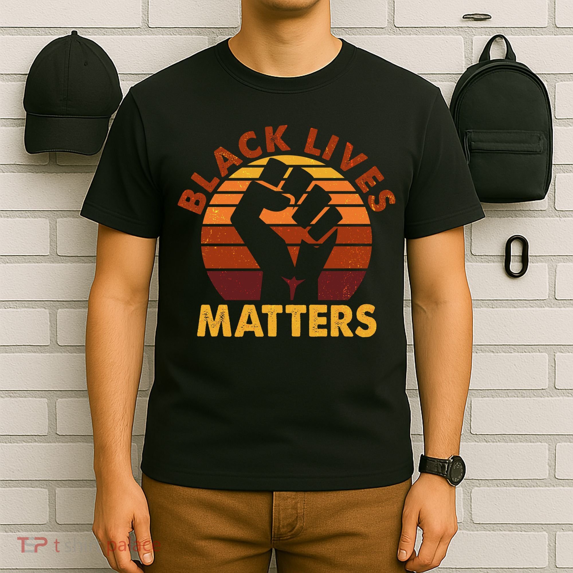Vintage Distressed Black Lives Matter Fist T-Shirt