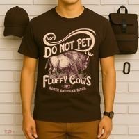 Vintage Do Not Pet The Fluffy Cows T-Shirt thumb 6