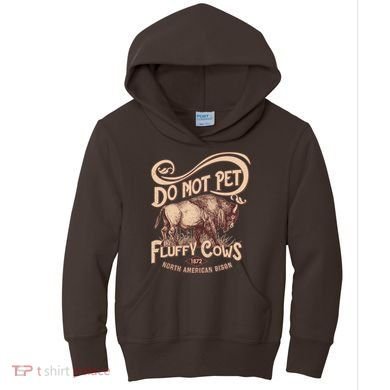 Vintage Do Not Pet The Fluffy Cows Kids Hoodie