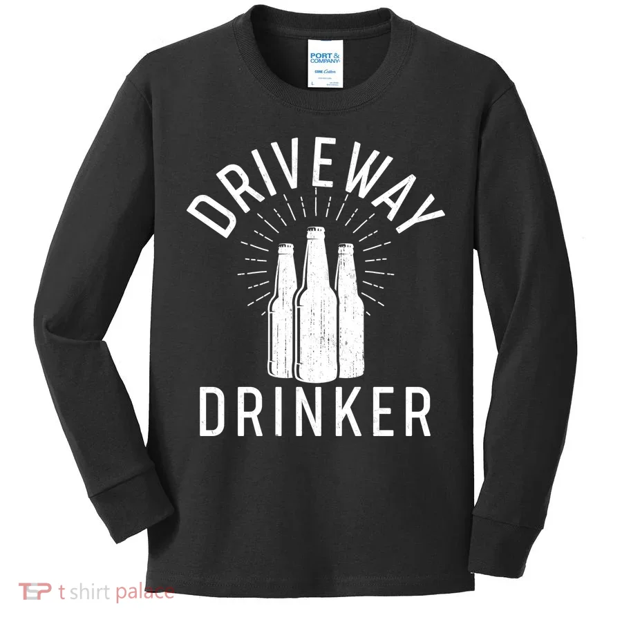 Vintage Driveway Drinker Kids Long Sleeve Shirt