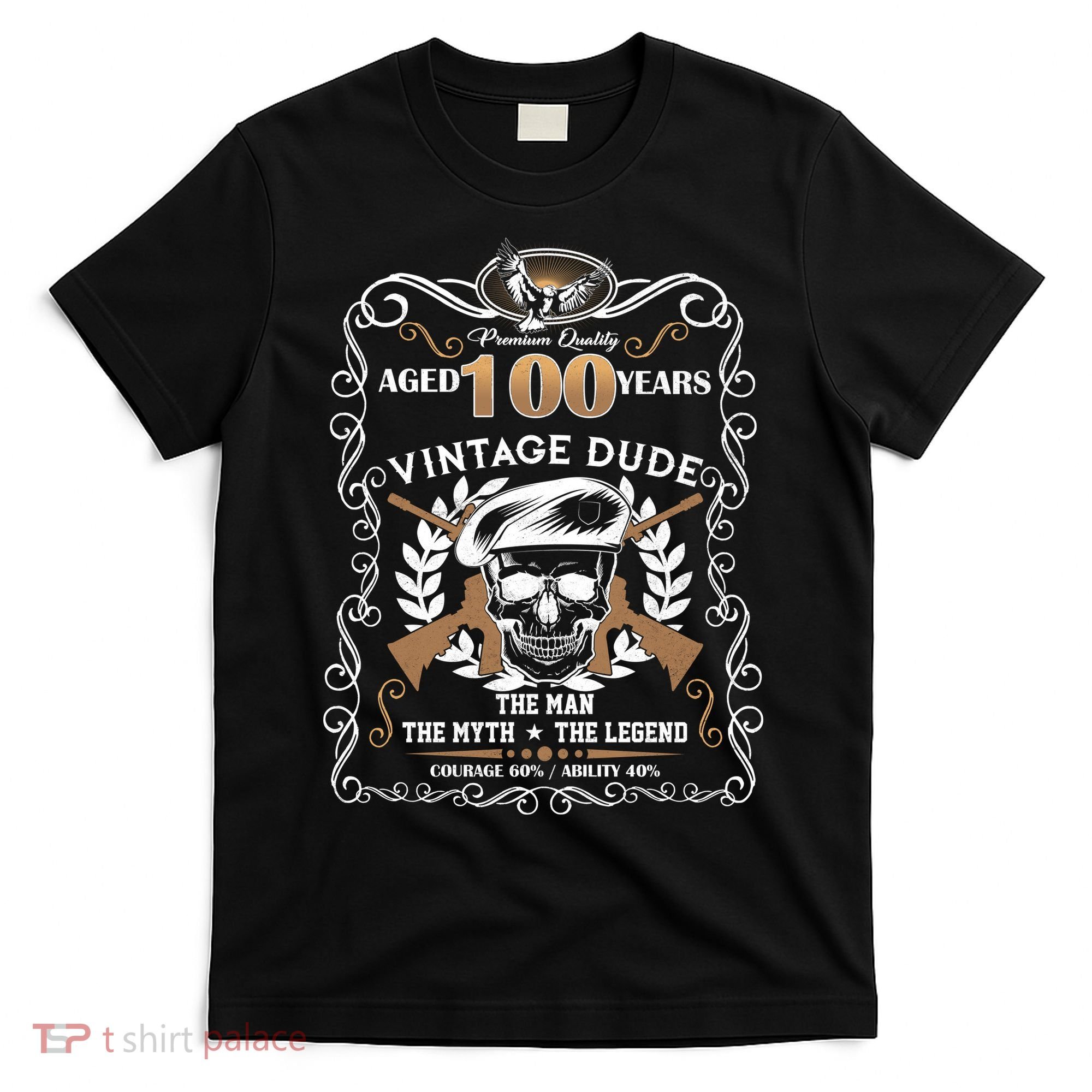 Vintage Dude Aged 100 Years Man Myth Legend 100th Birthday  T-Shirt