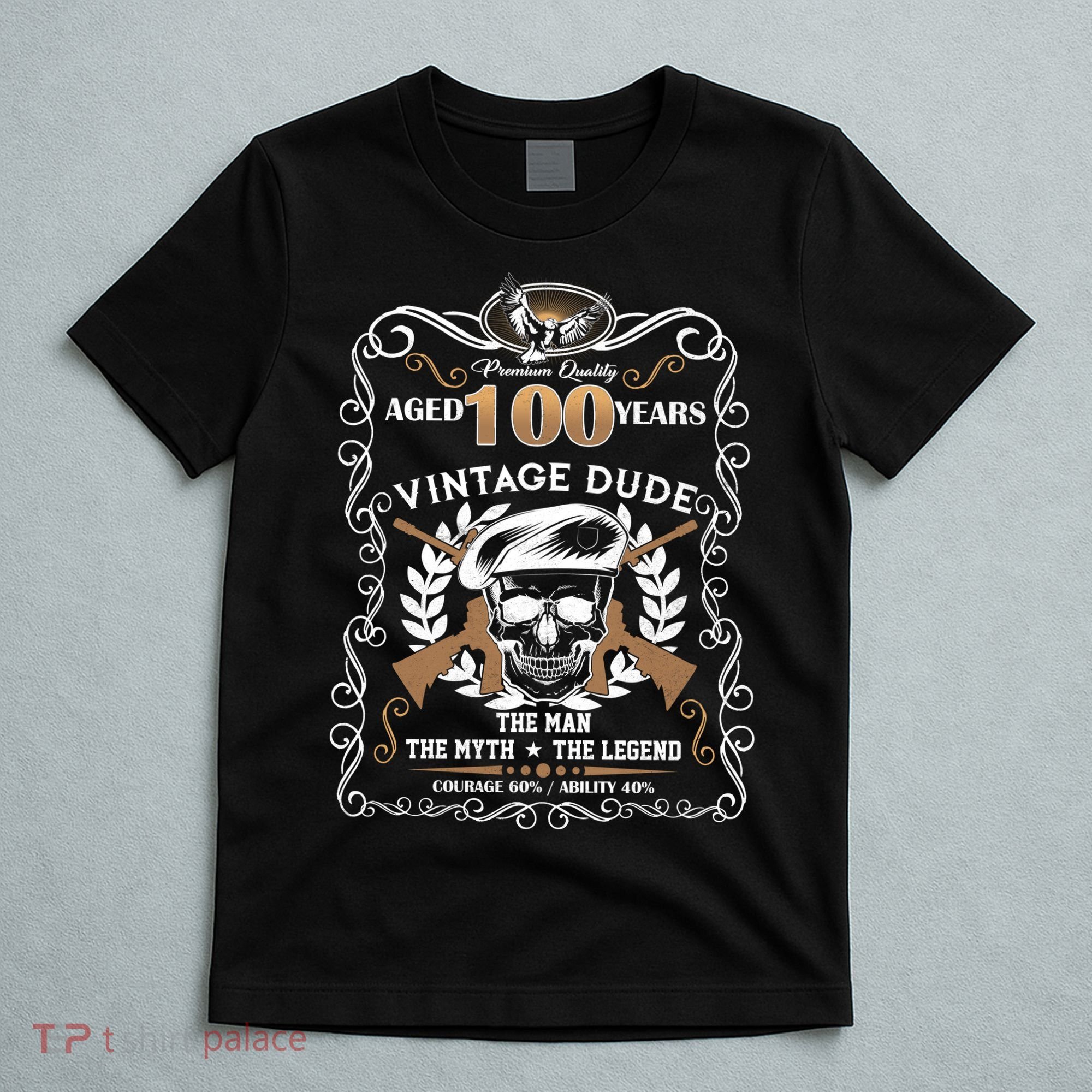 Vintage Dude Aged 100 Years Man Myth Legend 100th Birthday  T-Shirt