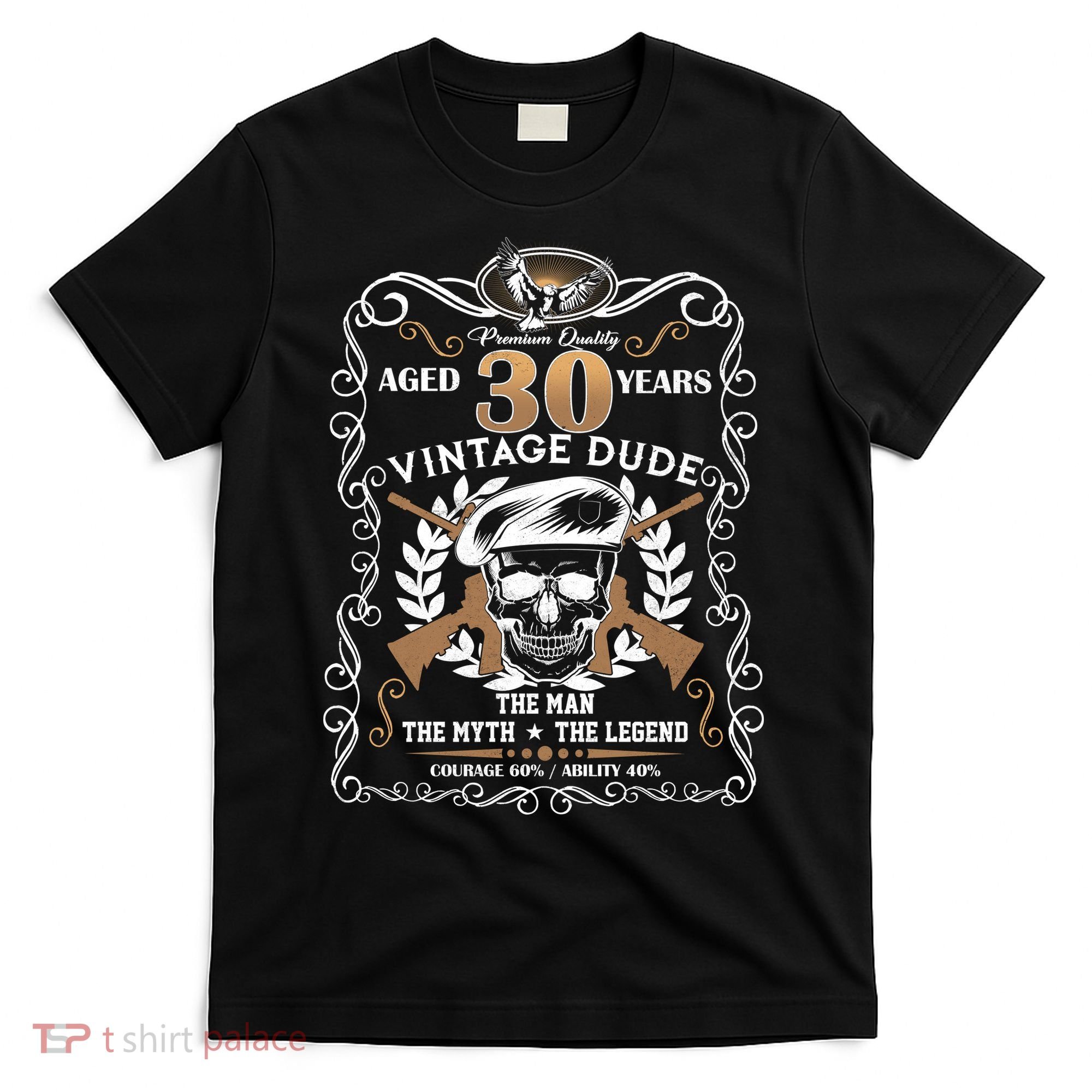 Vintage Dude Aged 30 Years Man Myth Legend 30th Birthday  T-Shirt