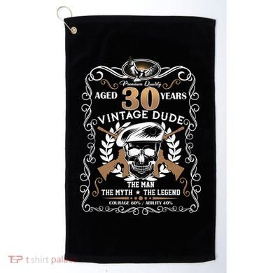 Vintage Dude Aged 30 Years Man Myth Legend 30th Birthday  Golf Towel