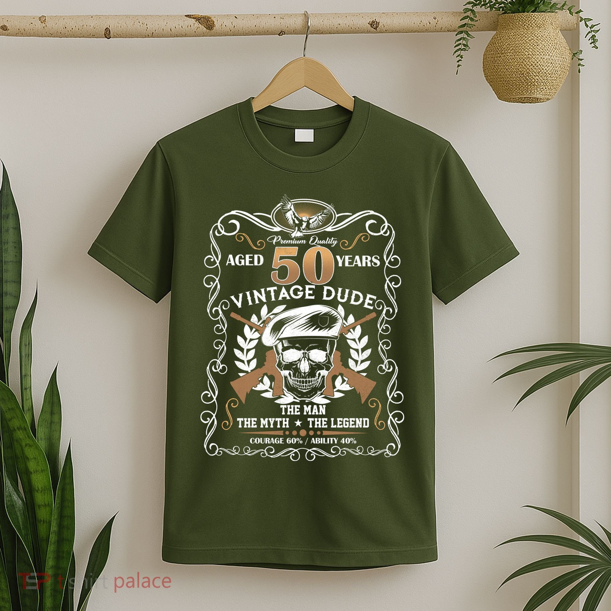 Vintage Dude Aged 50 Years Man Myth Legend 50th Birthday T-Shirt