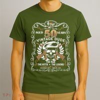Vintage Dude Aged 50 Years Man Myth Legend 50th Birthday T-Shirt thumb 3