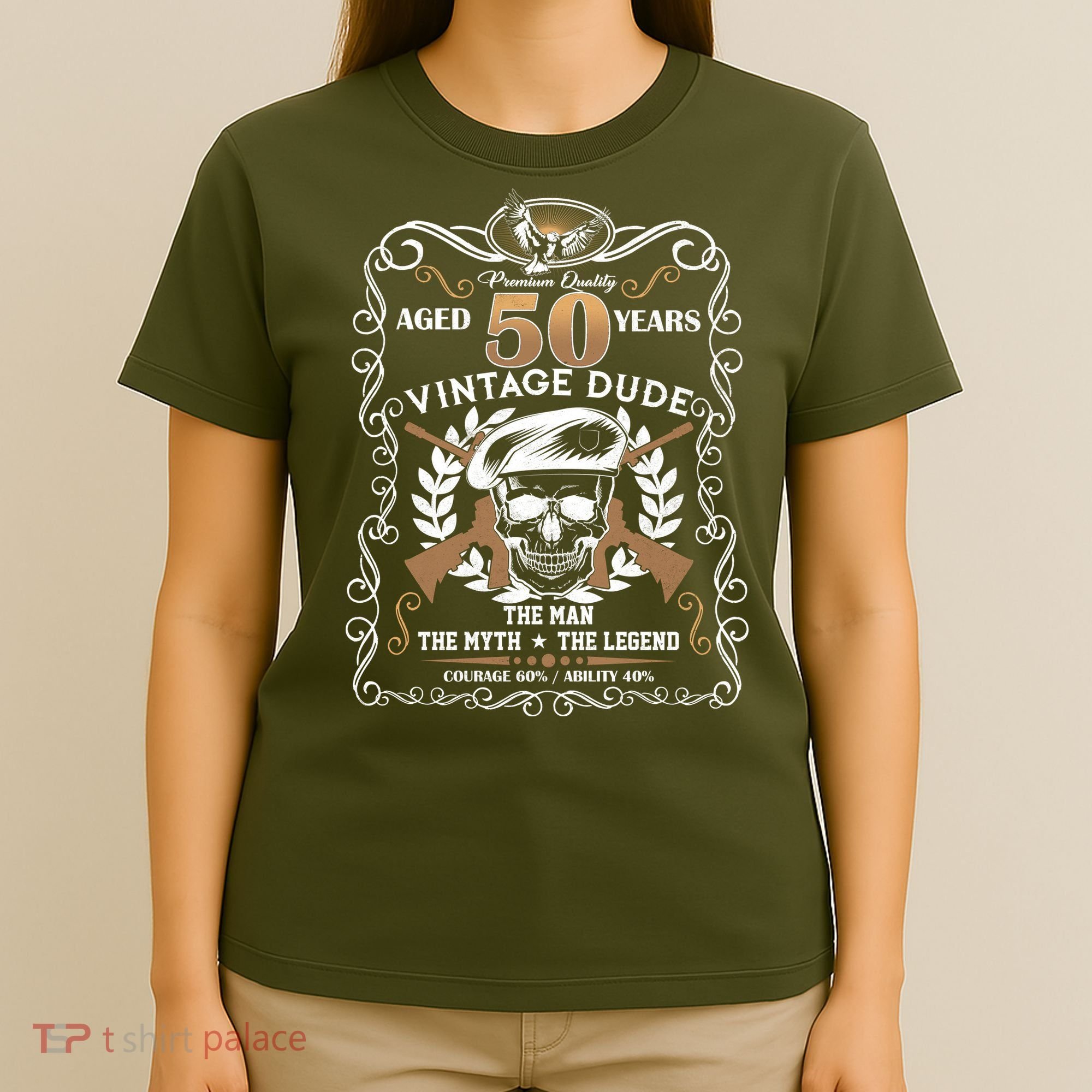Vintage Dude Aged 50 Years Man Myth Legend 50th Birthday T-Shirt