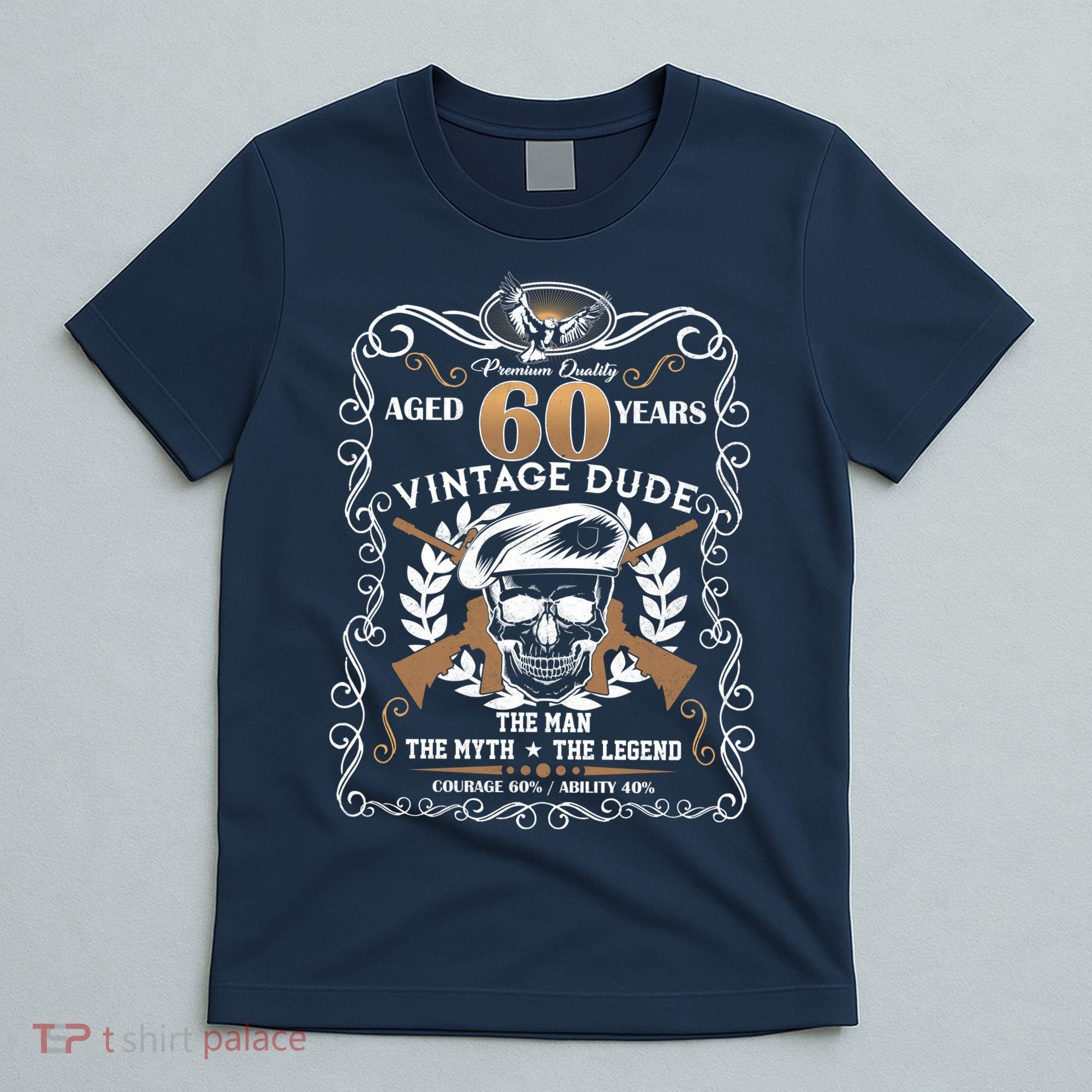 Vintage Dude Aged 60 Years Man Myth Legend 60th Birthday T-Shirt