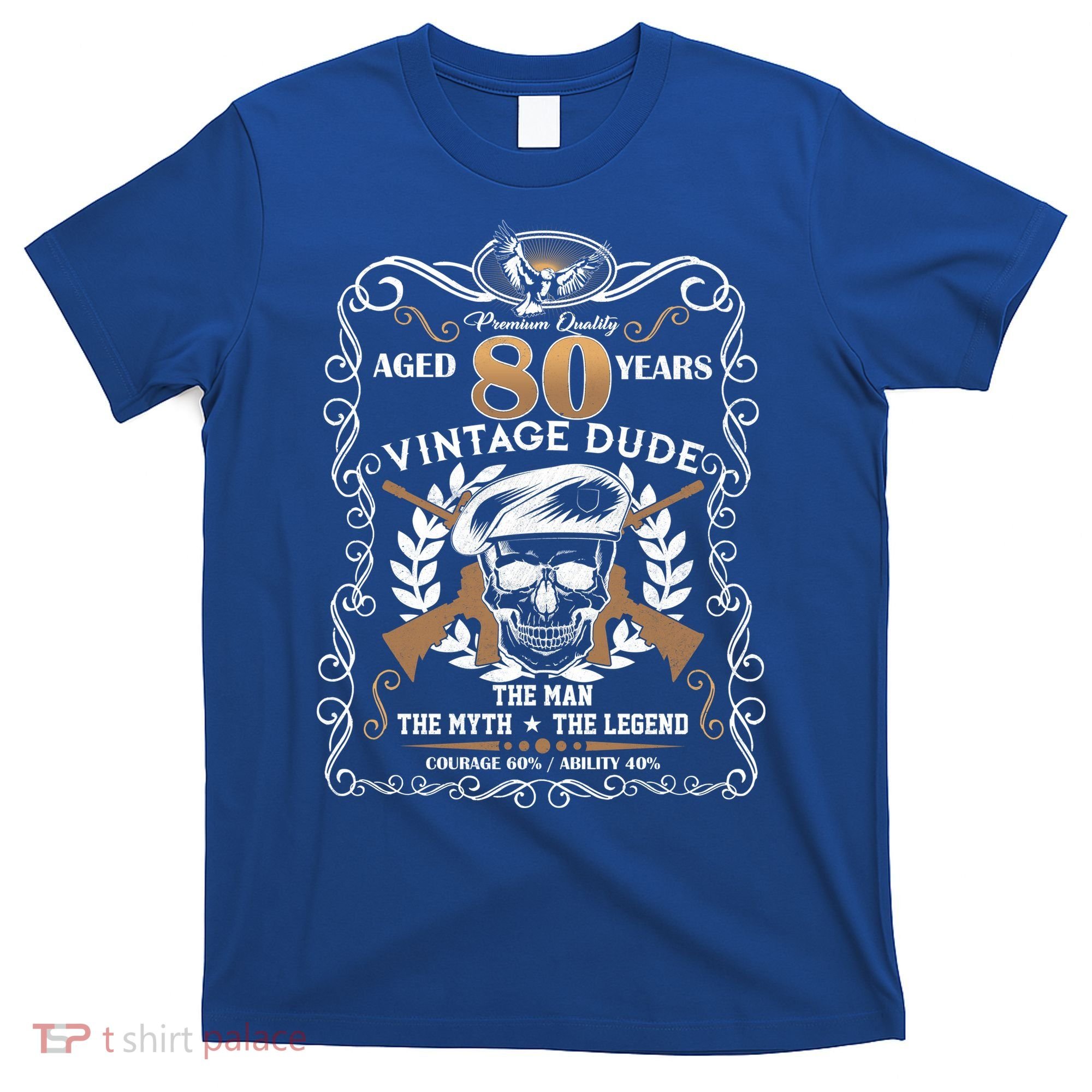 Vintage Dude Aged 80 Years Man Myth Legend 80th Birthday  T-Shirt