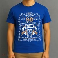 Vintage Dude Aged 80 Years Man Myth Legend 80th Birthday  T-Shirt thumb 3