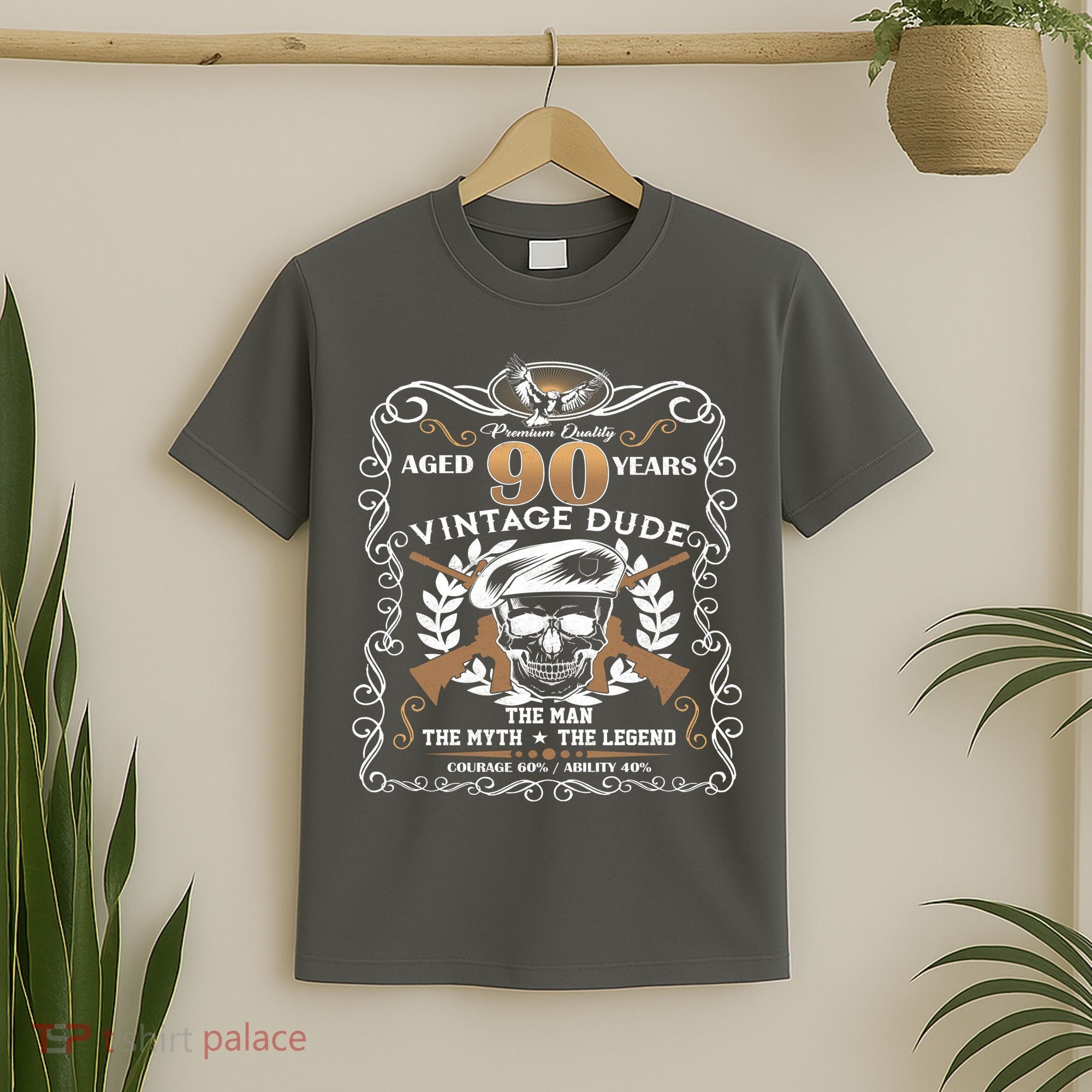 Vintage Dude Aged 90 Years Man Myth Legend 90th Birthday  T-Shirt