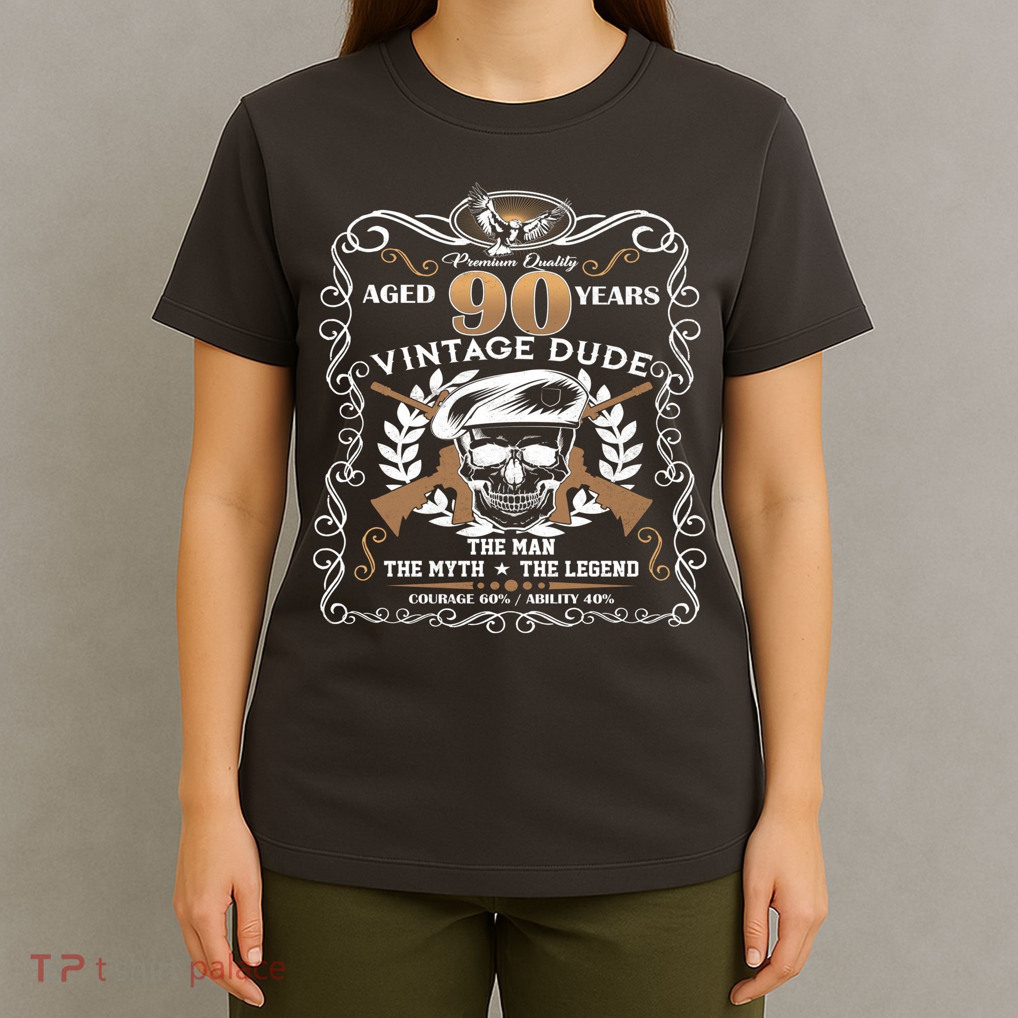 Vintage Dude Aged 90 Years Man Myth Legend 90th Birthday  T-Shirt
