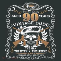 Vintage Dude Aged 90 Years Man Myth Legend 90th Birthday  T-Shirt thumb 7