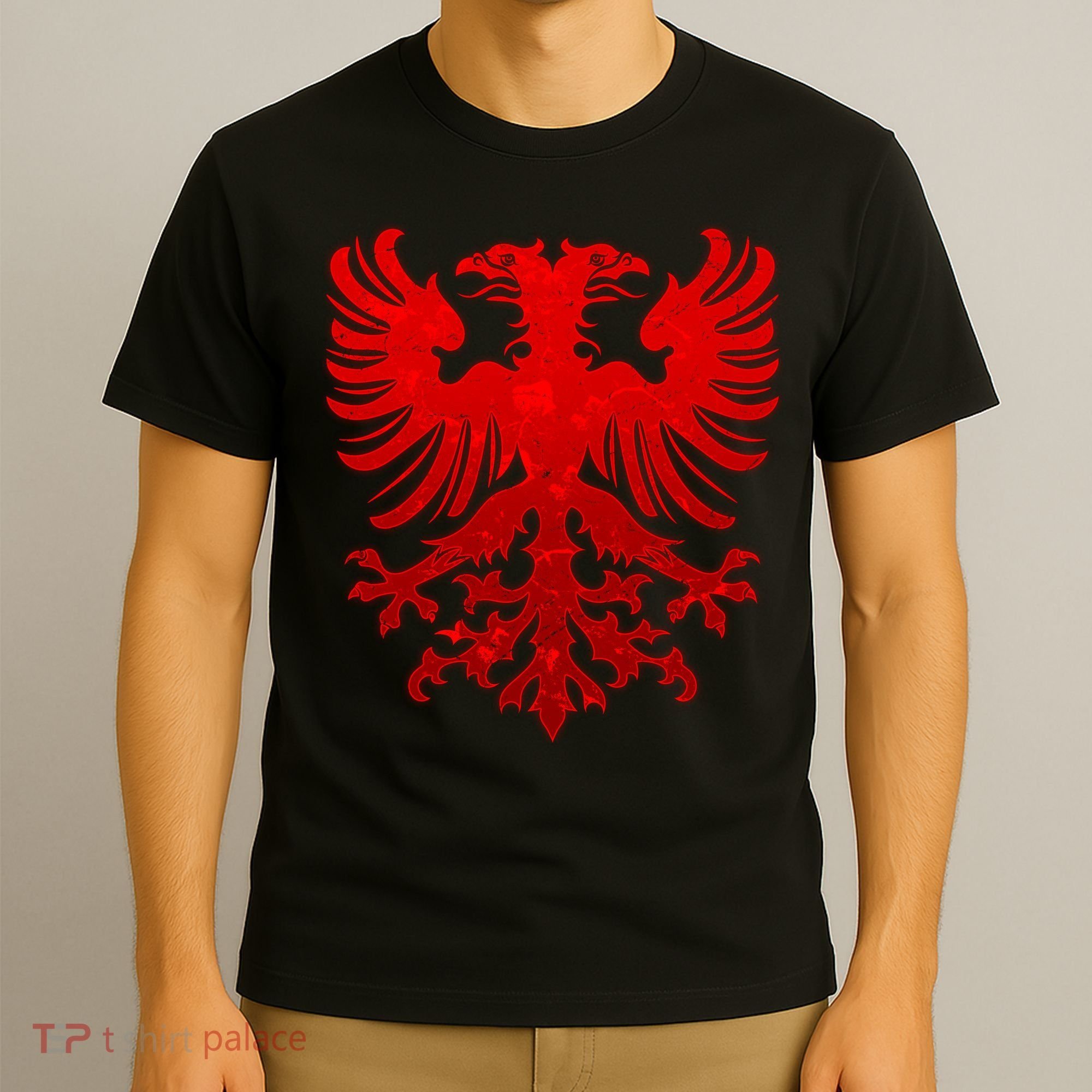 Vintage Eagle Albanian Flag T-Shirt