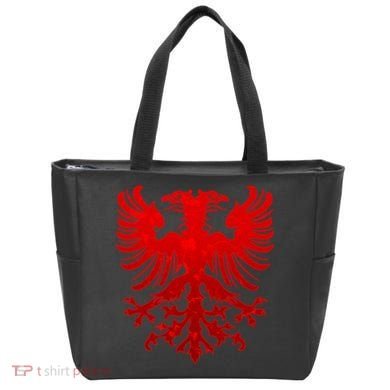 Vintage Eagle Albanian Flag Tote Bag