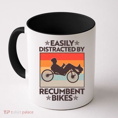 Vintage Easily Distracted By Recumbent Bikes Coffee Mug