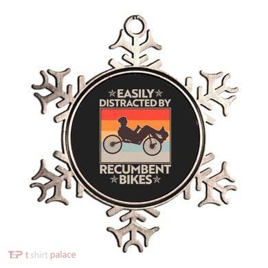 Vintage Easily Distracted By Recumbent Bikes Ornament