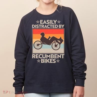 Vintage Easily Distracted By Recumbent Bikes Women's Sweatshirt