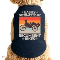 Vintage Easily Distracted By Recumbent Bikes Doggie Tank thumb 0
