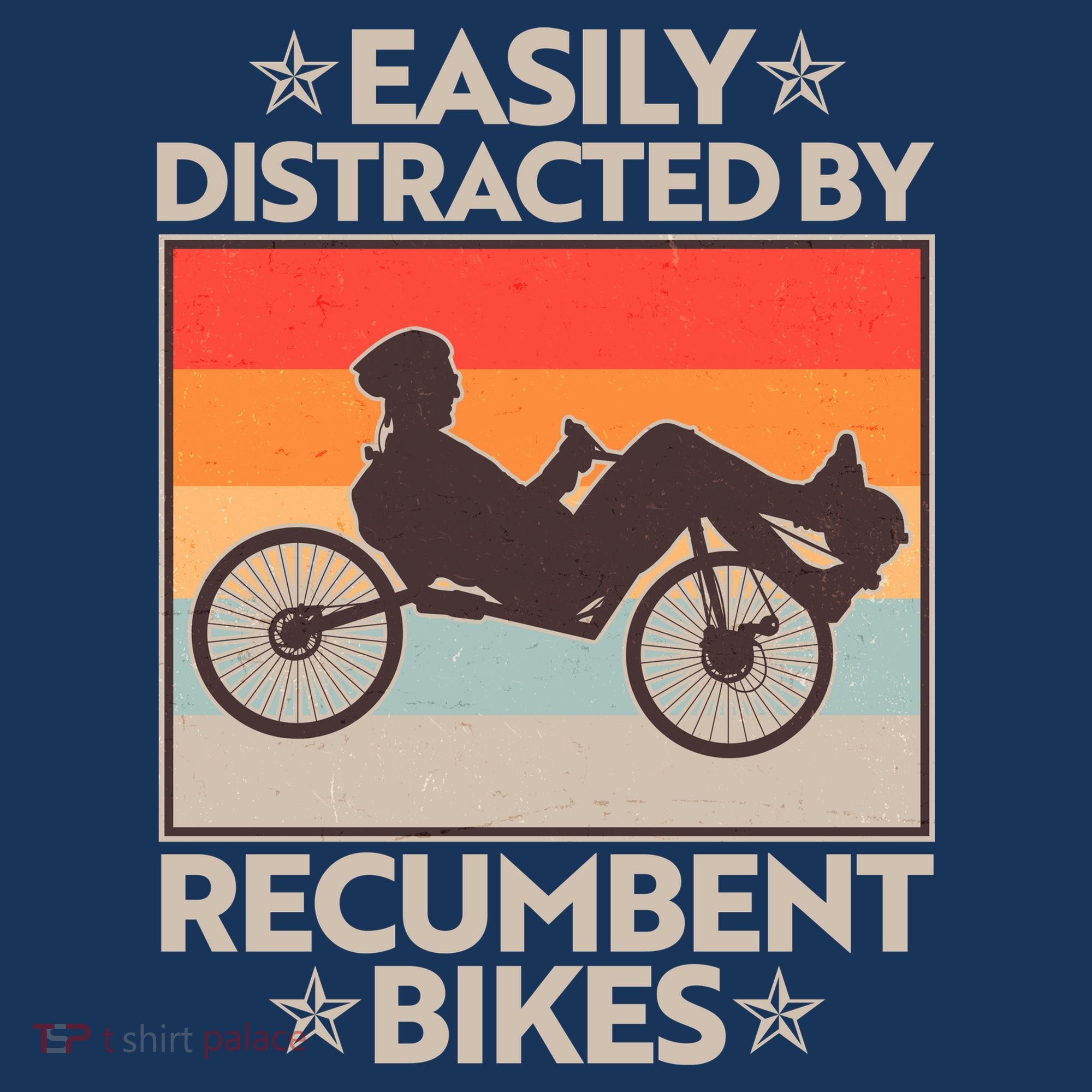 Vintage Easily Distracted By Recumbent Bikes Pajama Set