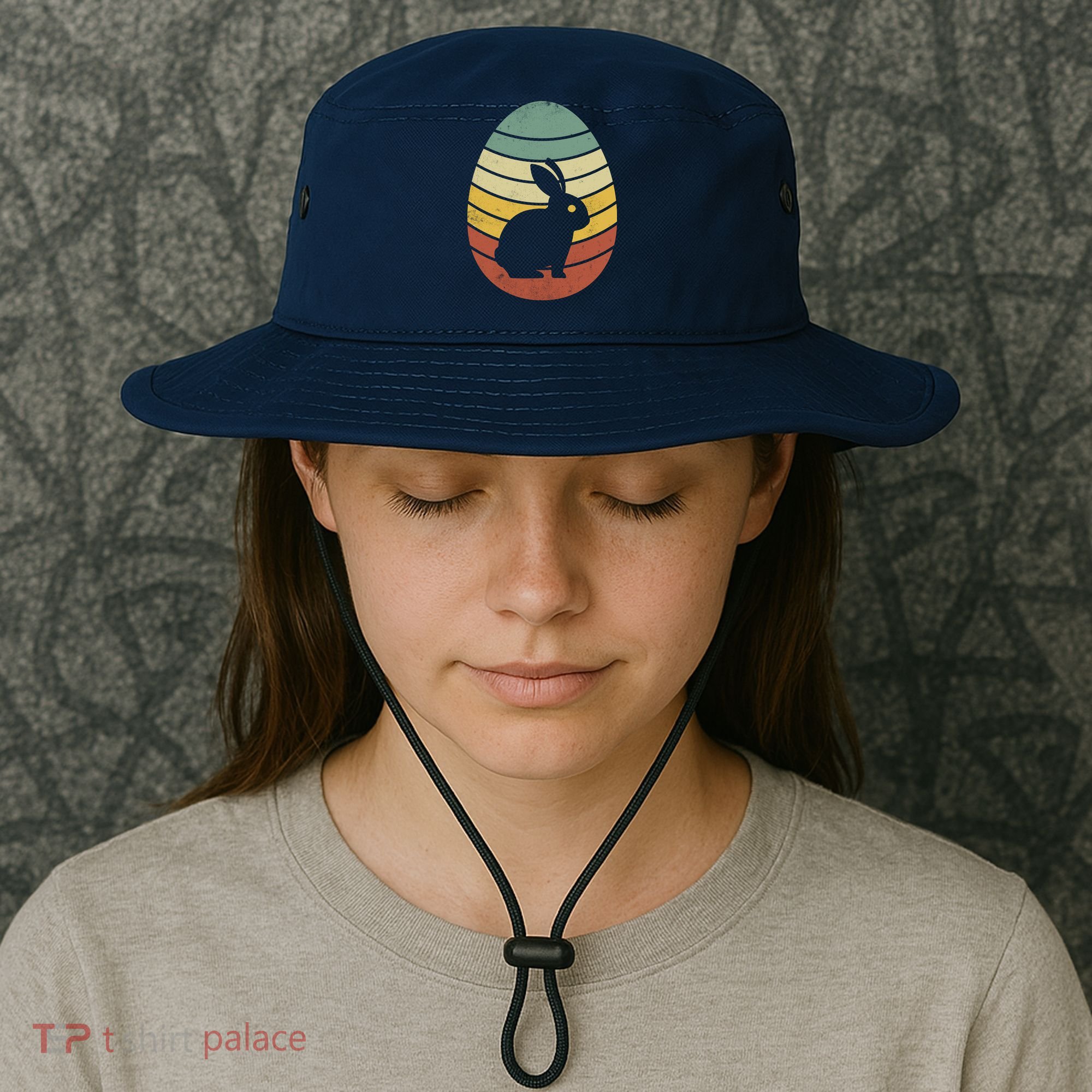 Vintage Easter Bunny Egg Bucket Hat