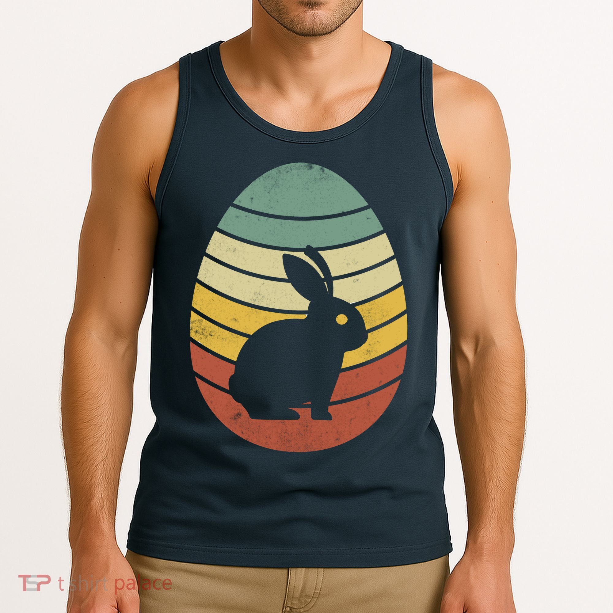 Vintage Easter Bunny Egg Tank Top