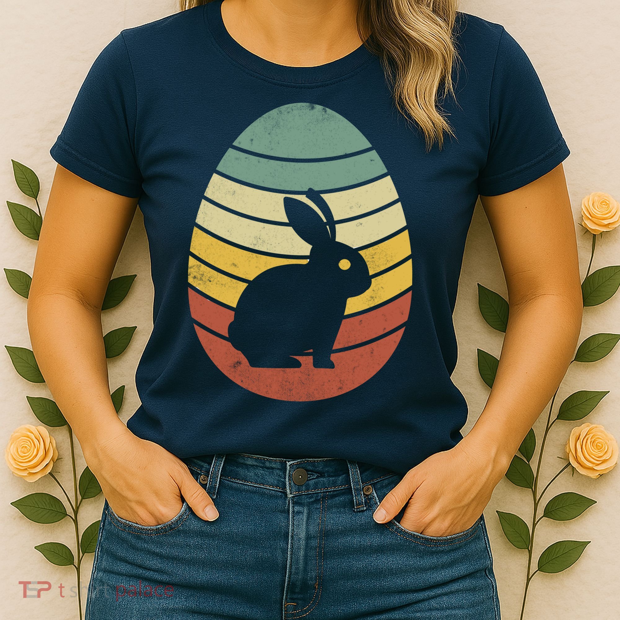 Vintage Easter Bunny Egg Women's T-Shirt