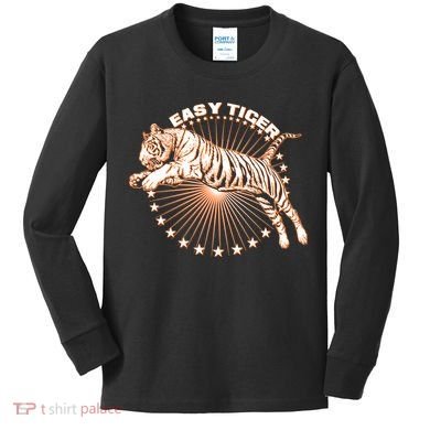 Vintage Easy Tiger Kids Long Sleeve Shirt