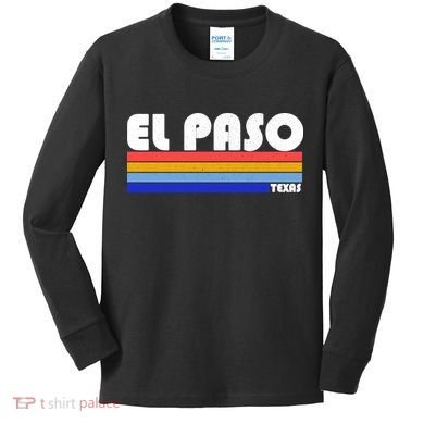 Vintage El Paso Texas  Kids Long Sleeve Shirt