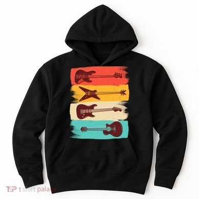 Vintage Electric Guitars Retro Colors Hoodie