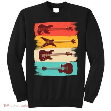 Vintage Electric Guitars Retro Colors Sweatshirt