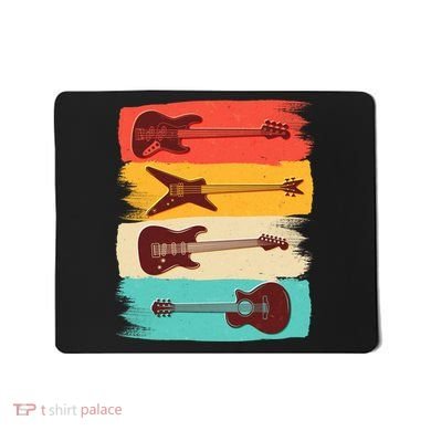 Vintage Electric Guitars Retro Colors Mousepad