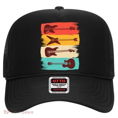 Vintage Electric Guitars Retro Colors Hat