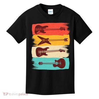 Vintage Electric Guitars Retro Colors Kids T-Shirt