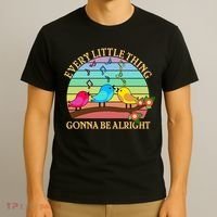  Vintage Every Little Thing Is Gonna Be Alright Birds T-Shirt thumb 3