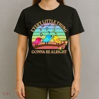  Vintage Every Little Thing Is Gonna Be Alright Birds T-Shirt thumb 4